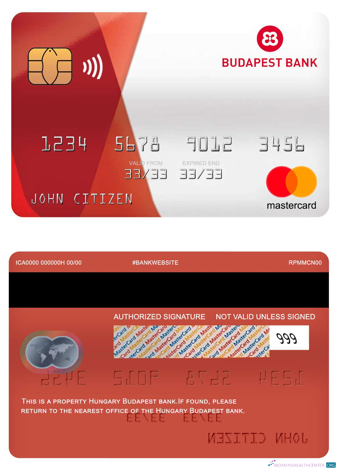 Download Hungary Budapest bank mastercard Photoshop template